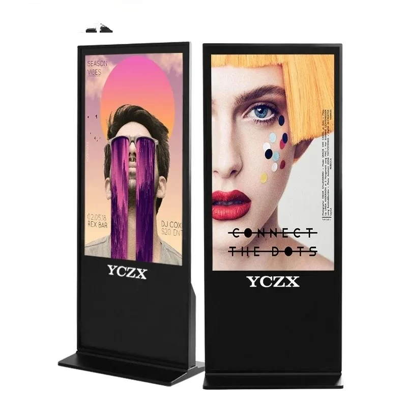55 Inch Floor Stand Advertising Display Digital Signage Player Led Digital Display With Android OS Advertising Kiosks