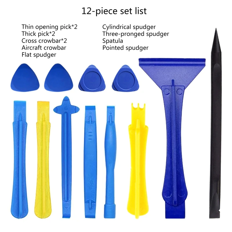 12 Pieces Plastic Pry Bar Tool Opening Tool Repair for Electronic Equipment Screen Opening Tool Lightweight