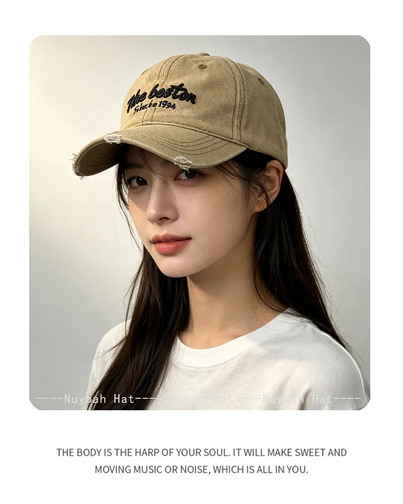 Neue Herren- und Damen-Baseballkappen mit Retro-3D-Buchstaben-Stickerei, Sonnenschutz, Verschiedene Stile, Vielseitige Schirmmützen, Street-Fashion Ins – Detail 7
