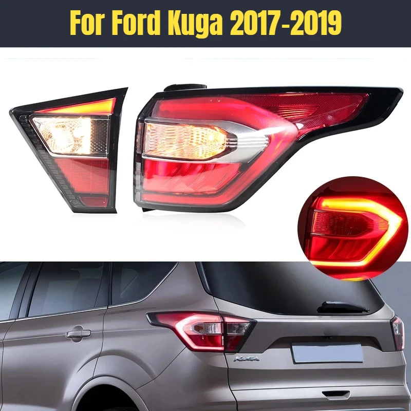 

Для Ford Kuga 2017 2018 2019, высококачественный задний фонарь, новые светодиодные задние фонари, Стайлинг автомобиля, задний фонарь, противотуманный фонарь для Focus Sedan