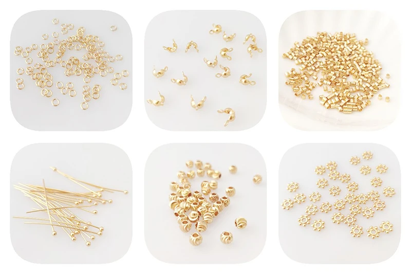 2/3/4 mm hohle Würfelperlen, 18 Karat vergoldete Messing-Abstandsperlen, Trenner für Perlen, DIY-Schmuckherstellungszubehör, Großhändler – Detail 24