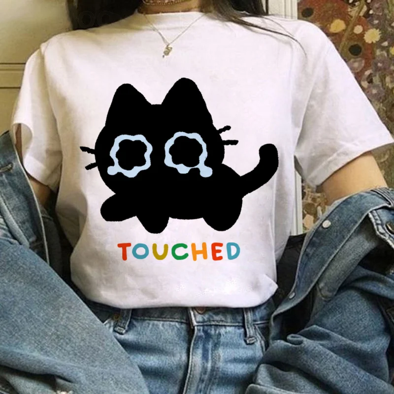 Summer Fashion Printed T-Shirt Women's Health Watch Pattern T-Shirt Regular Women's O-Neck Clothing Cute Casual Cartoon Top