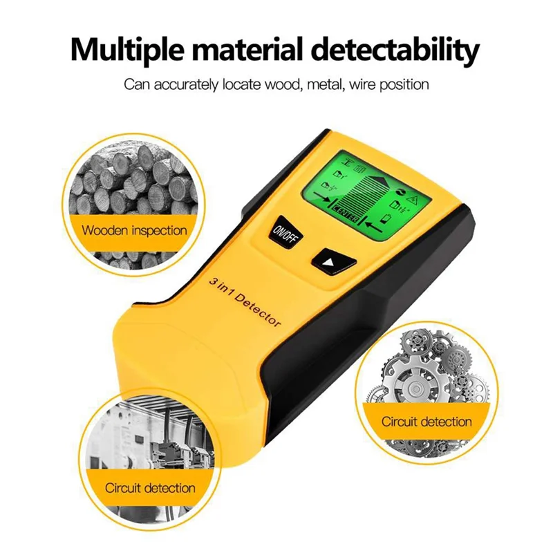 Wandscannerzoeker Muurzoek Metaal Houten noppen Wisselspanning Live Wire Detect