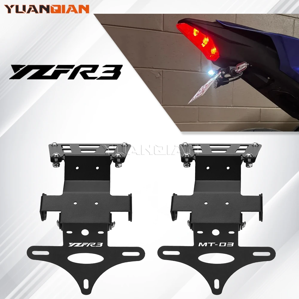 

For Yamaha YZF R3 R25 YZFR3 MT-03 MT 03/25 MT03 MT25 2014-2026 Rear Tail Tidy Fender Eliminator Kit License Plate Holder Bracket