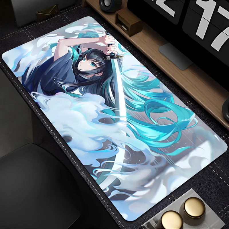 

Mouse Pad PC Accessories Keyboard Pad Office D-demon Slayer Desk Mat Anime Mousepad Natural Rubber Anti Slip Gaming Extended Pad