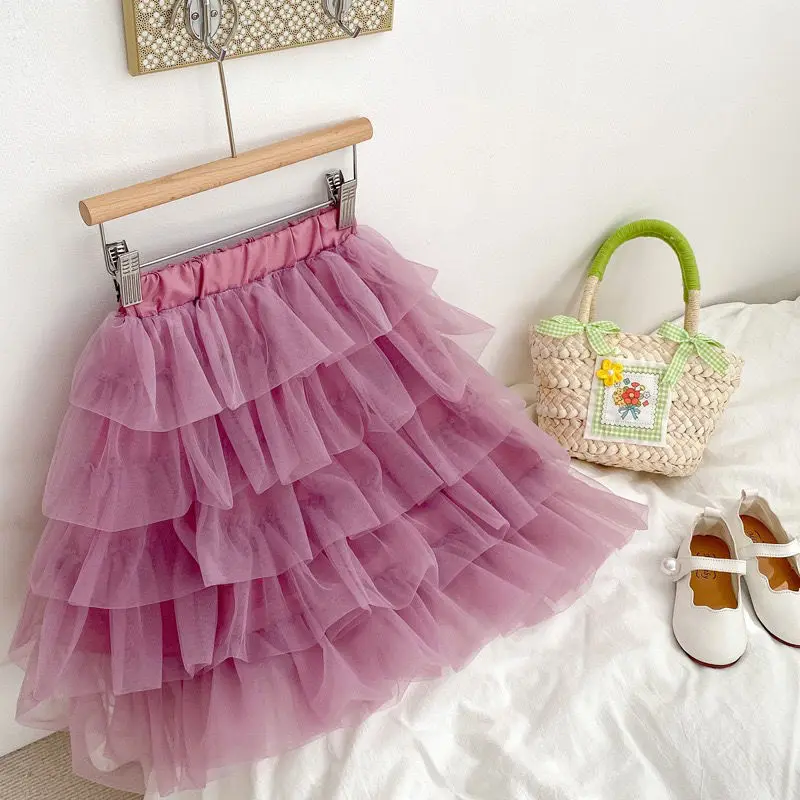 

Infant Kids Girls Cake Skirt Toddler Baby Clothes Spring Long Tutu Skirt Cute Party Outfit Children's Clothing