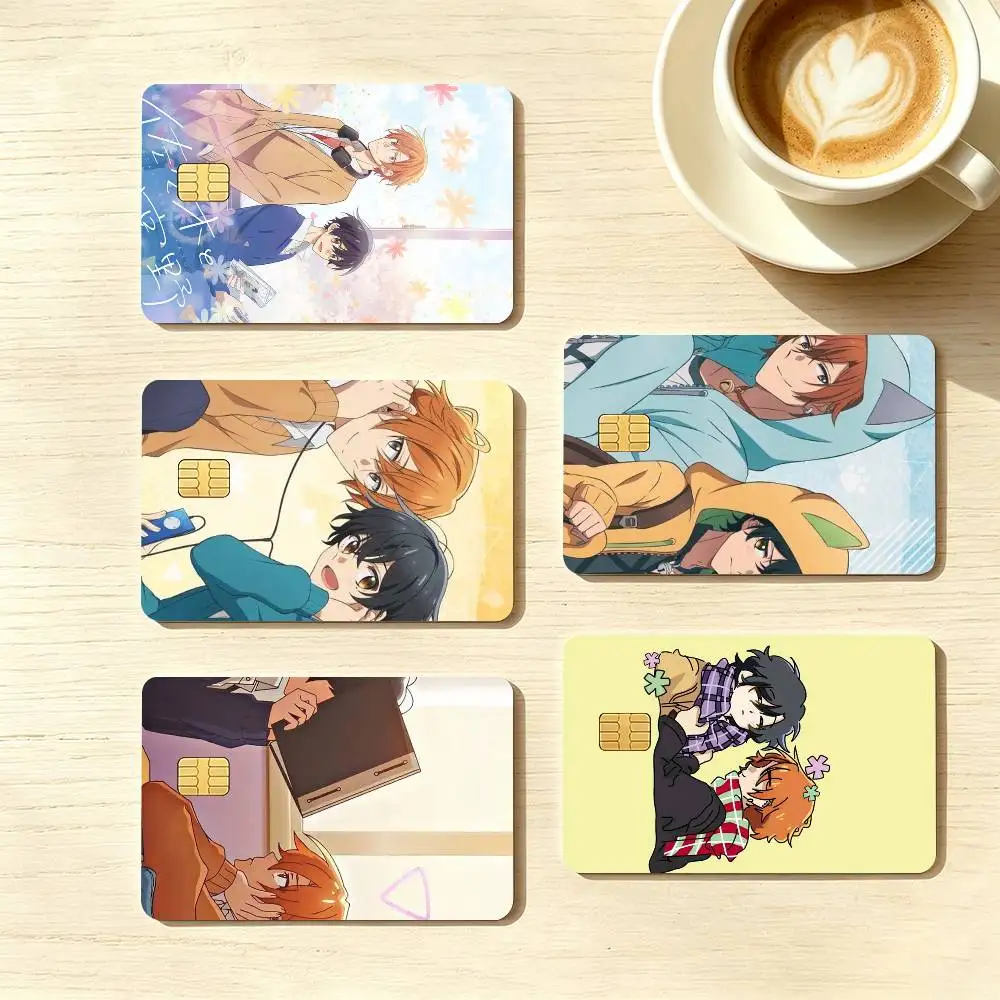 Anime S-Sasaki and M-Miyano Credit Card HD Stickers Small Chip Waterproof Sticker Game Card Decal Gift