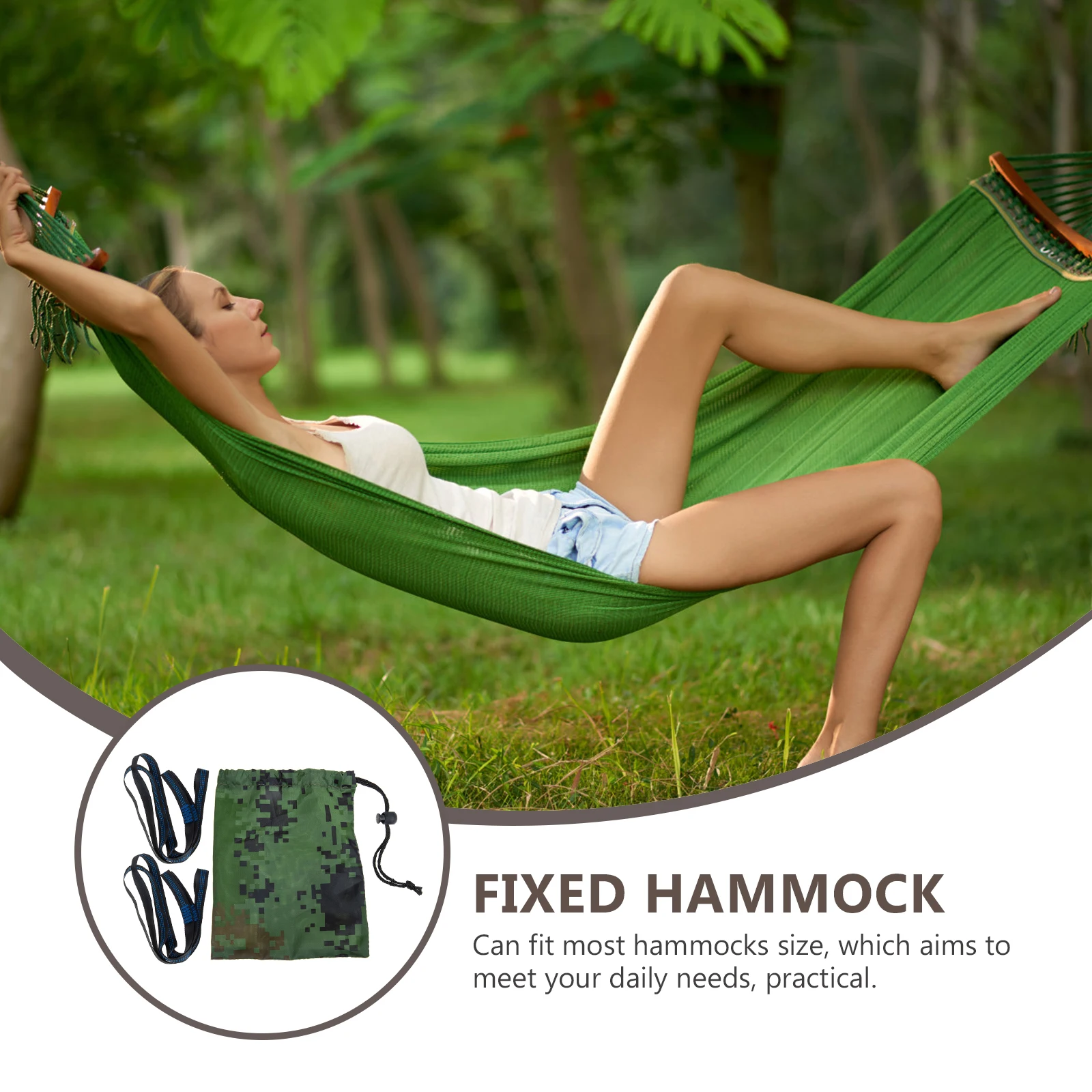 

1Set Light Weight Hammock Rope Buckle Set Sturdy Safe Fun Family Use Camping Fishing Hiking Travel Hammock Strap