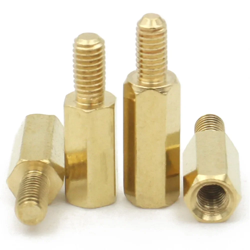 5-50pcs M2 M2.5 M3 M4 M5 M6 Male to Female Brass Spacer Long Hexagonal Brass PCB Standoff Spacers