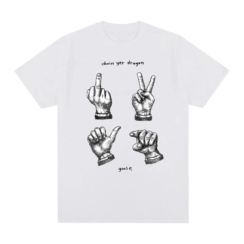 

Goose Chain Year Dragon T Shirt Sleeve Fashion Tee-shirt Summer Casual Tshirt Popular Monster Cover and Back Logo 100%CottonTops