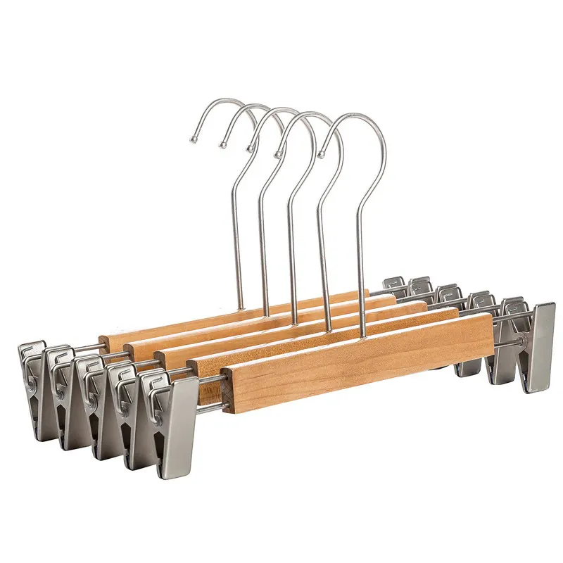 Wood Hanger Clothing Store Home Wood Wooden Children Non-Slip Drying Clothes Rack Clothes Support Pant Rack