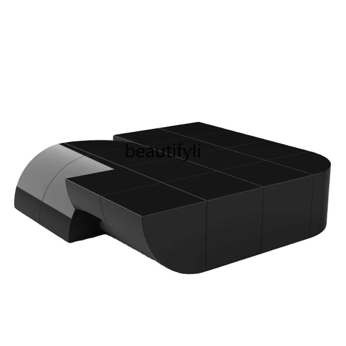 

A B & B Black Coffee Table Light Luxury Modern Designer Home Small Apartment Living Room Square Tea Table