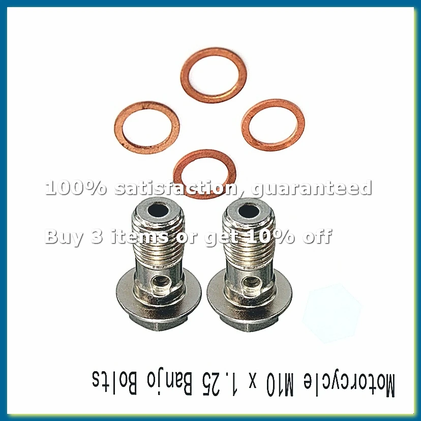Motorcycle Stainless M10 x 1.25 Banjo Bolts Brake Master Cylinder Screw Brake Hose Caliper Bolt Hydraulic Clutch Screw-DTB3