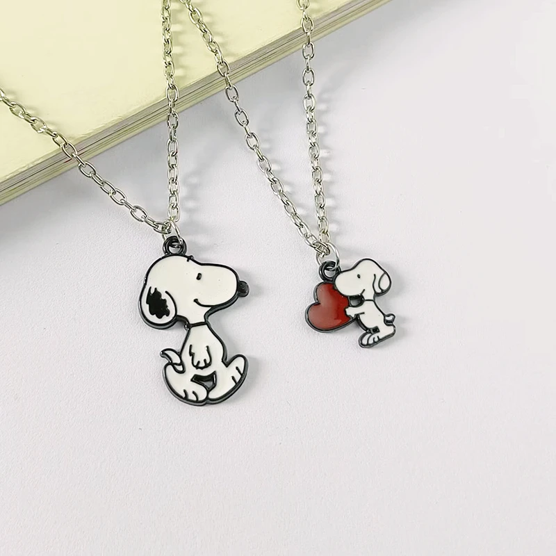 Cartoon Collaboration Snoopy Necklace Pendant Hip-hop Trendy Sweater Chain Jewelry Accessories Chokers Chains Gifts