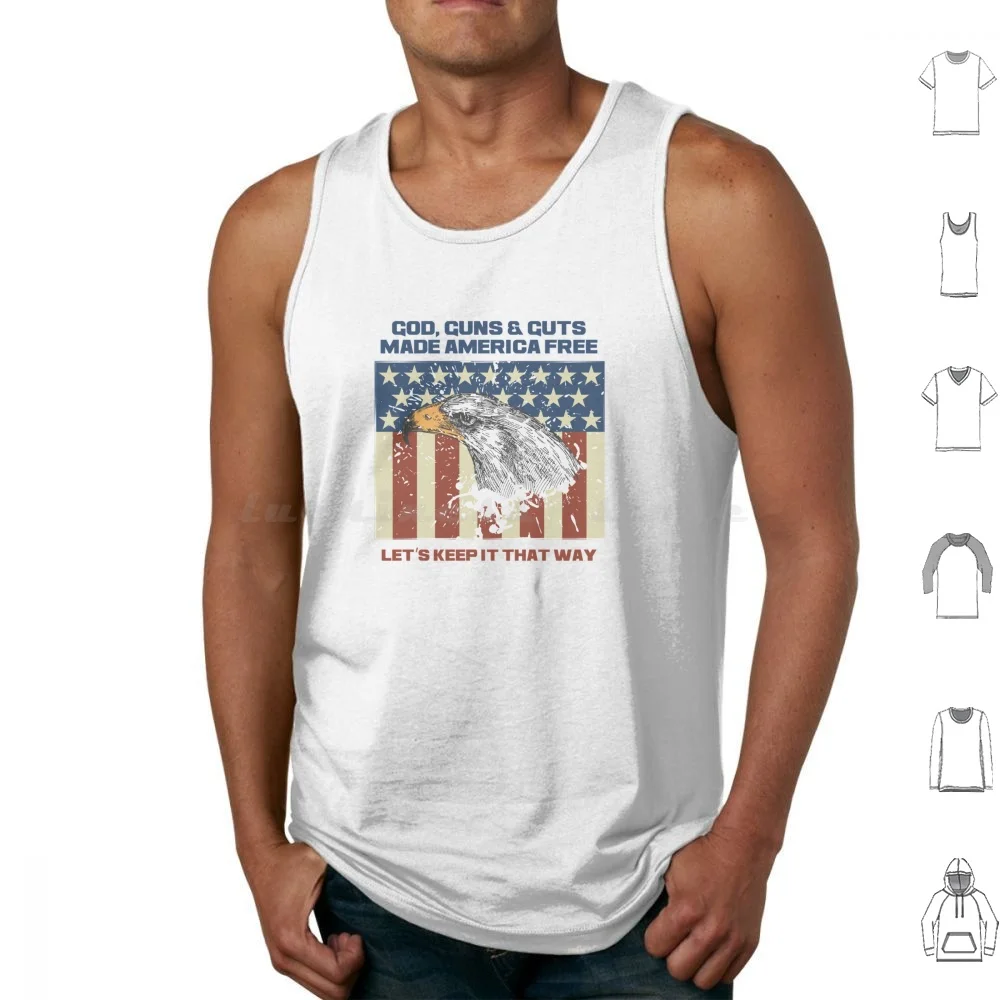 God Guns And Guts Made America Free Second Amendment Tank Tops Vest Sleeveless God Guns Guts Pistol Second 2a Second