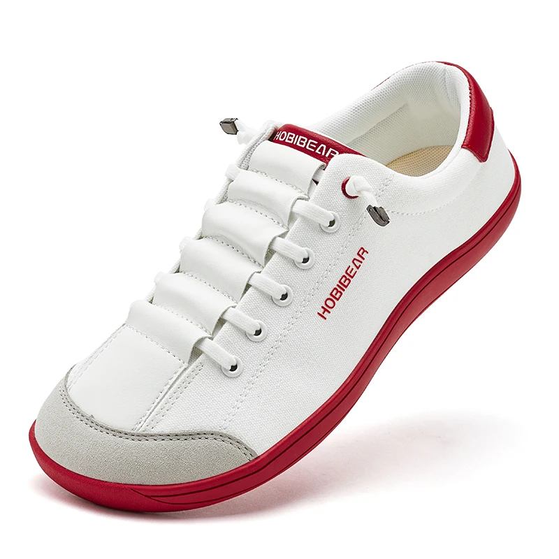 HOBIBEAR dames heren blote voeten schoenen |   Nul druppel |   Casual canvas sneakers met brede neus, minimalistische wandelschoenen