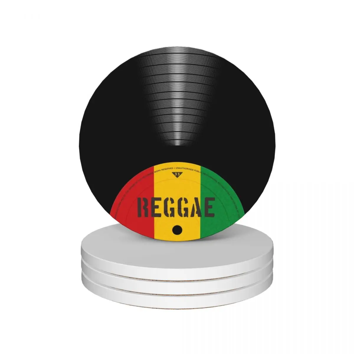 VINYL MUSIC / Reggae Ceramic Coasters (Set of 4) tile ceramic stand funny Coasters