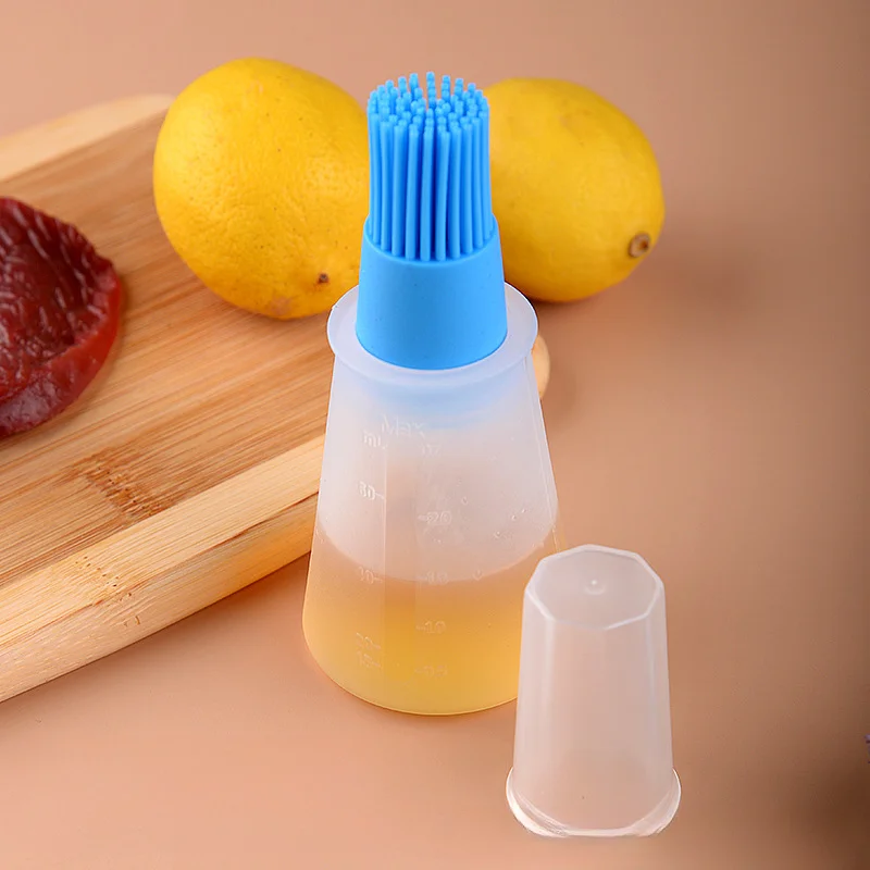 New High Quality Silicone Brush Food Grade Portable Flapjack Barbecue Oil Brushes Silicone Baking Kitchen Oil Brush