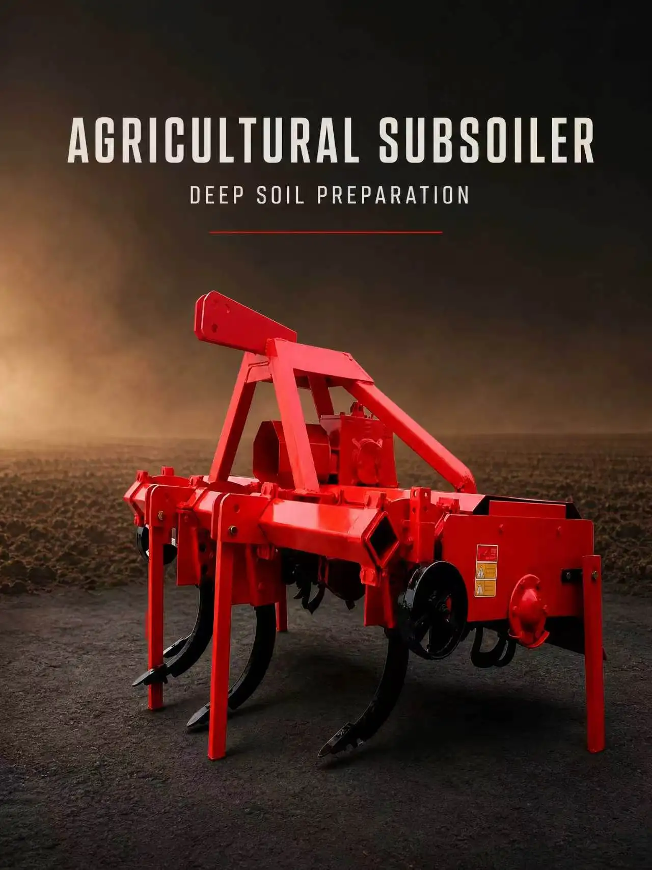 3 Point Hitch Tractor Subsoiler Heav  Duty Deep Ripper for Farm Hardpan Breaking Deep Soil Loosening