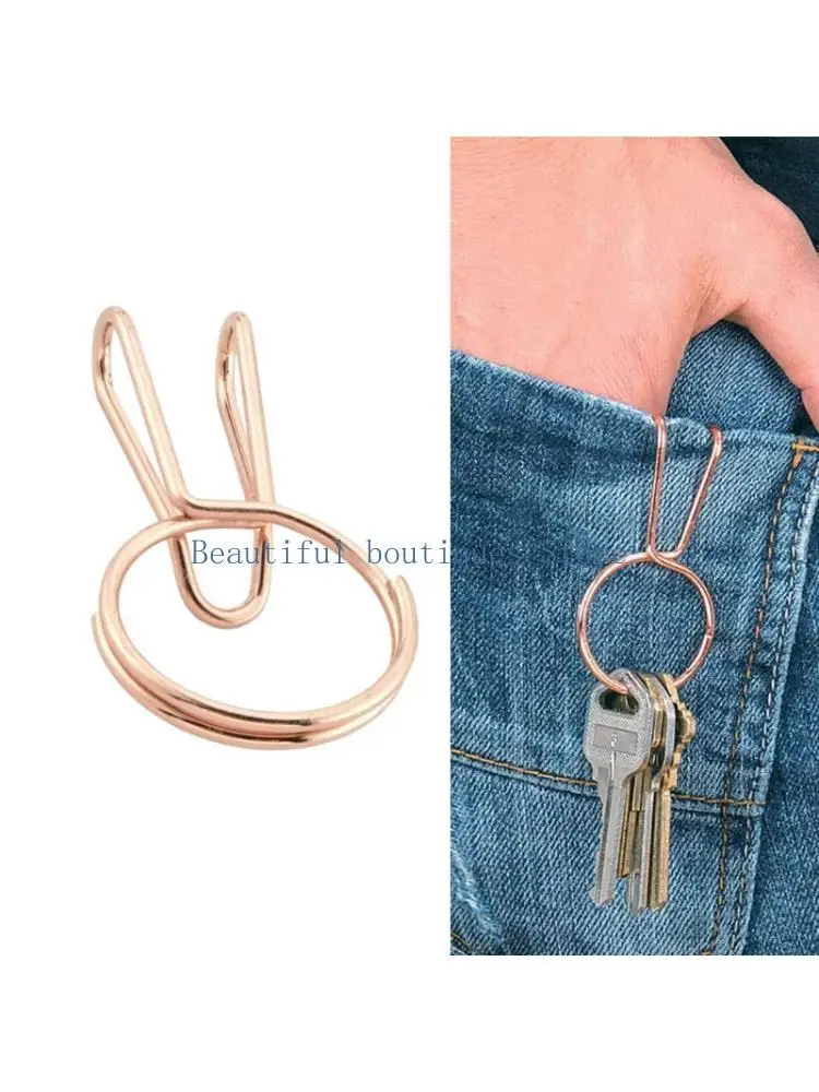 

U4LF Stylish Metal Clip Holder Fashion Design Keychain Organizers Quick Access