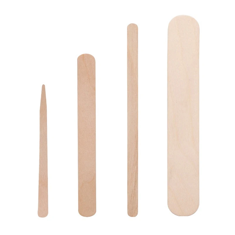 Piezas de depilación de madera para mujer, espátula desechable para depilación, palitos de cera, herramienta de belleza, 100