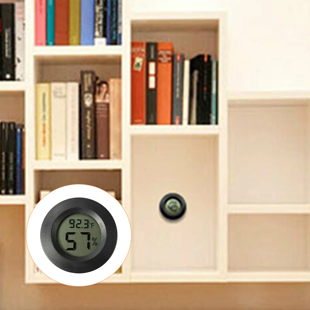 7 Pcs Greenhouse Round -Hygrometer Digital Indoor Thermometer Plastic Humidity