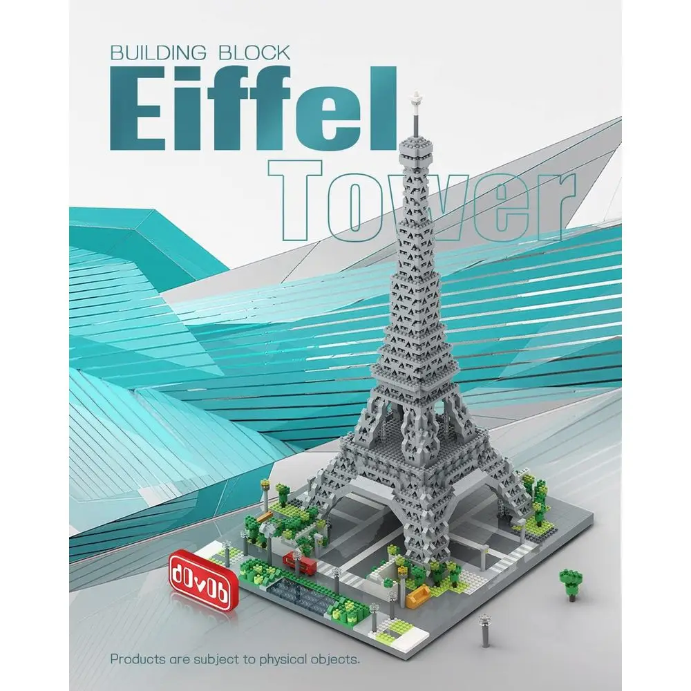 Eiffel Tower 3D Puzzle with 3369 Miniature Bricks, Architectural Toy for All Ages