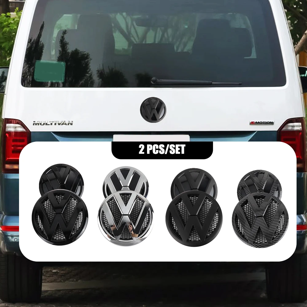 1Set Original replacement version Car Front Grille Emblem Cover Rear Trunk Lid Badge Stickers for VW Transporter T5 2010-2015