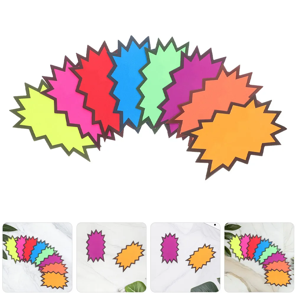 

160Pcs Fluorescent Pricing Labels High Visibility Sale Tags Waterproof Reusable Retail Store Supplies