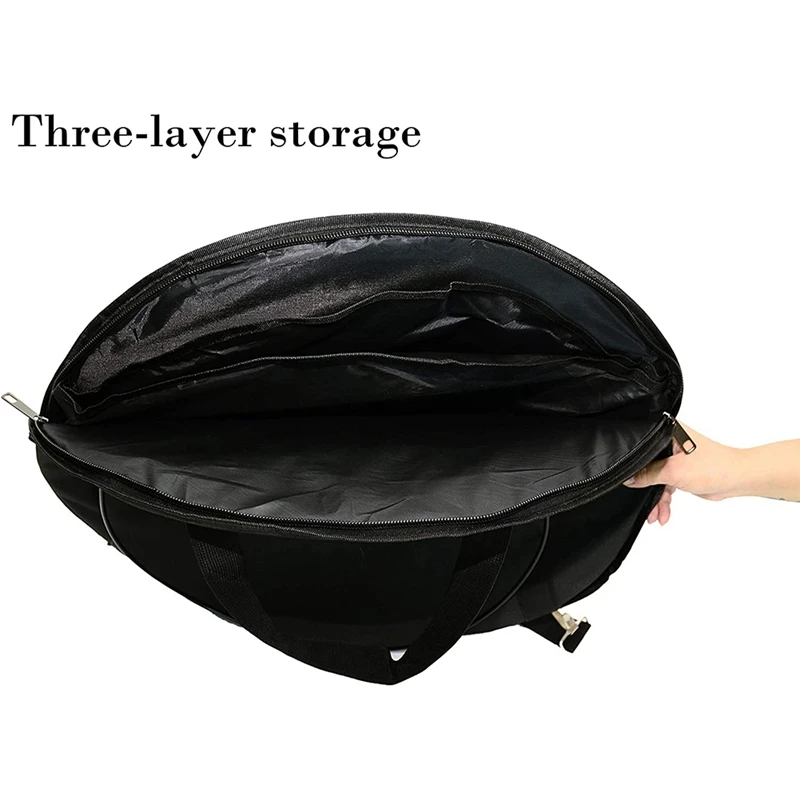 22 Inch Cymbal Gig Bag With Carry Handle And Backpack Straps,10Mm Thick Padded Cotton For Perfect Protection,For Storage