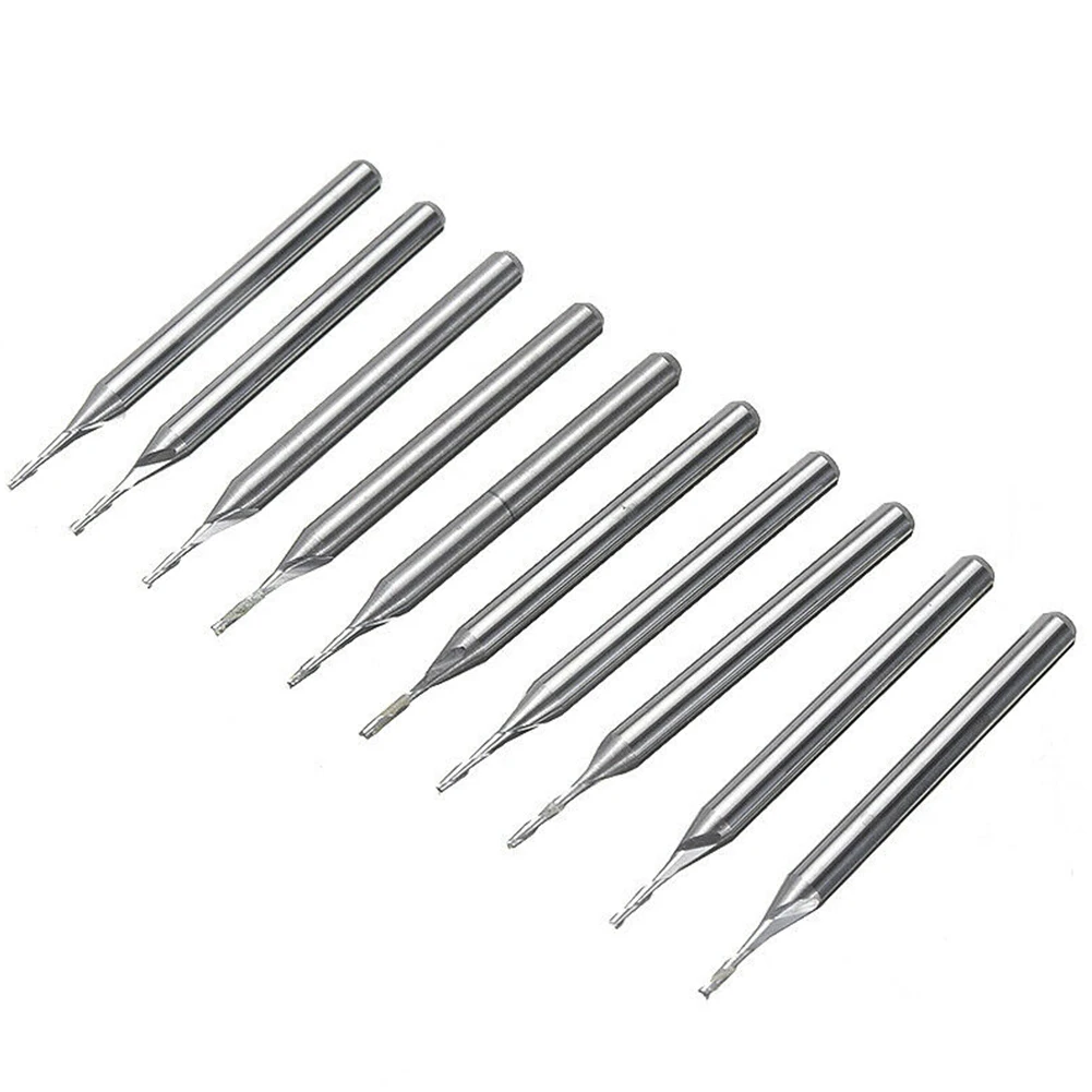 Imagem -06 - Espiral Carbide Flat Nose End Mill Duplo Slot Cnc Router Bit Flauta Escultura Corte Grupo mm 10 Pcs