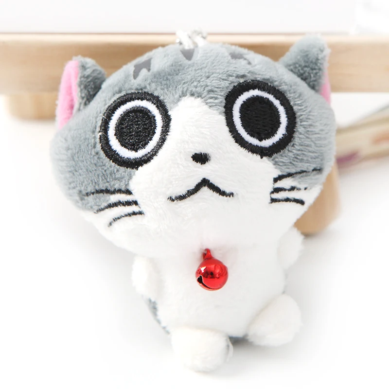 Cute Mini Plush Cheese Kitty Keychain For Women Girls Chi\'s Sweet Home Cat Key Chain On Bag Car Trinket Wedding Party Toy Gift