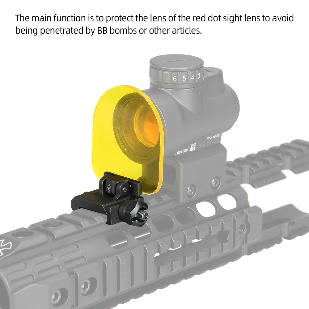 PPT 2pcs Lens Airsoft Riflescopes Lens Protector Red Dot Scope Protective Cover Fits 7/8