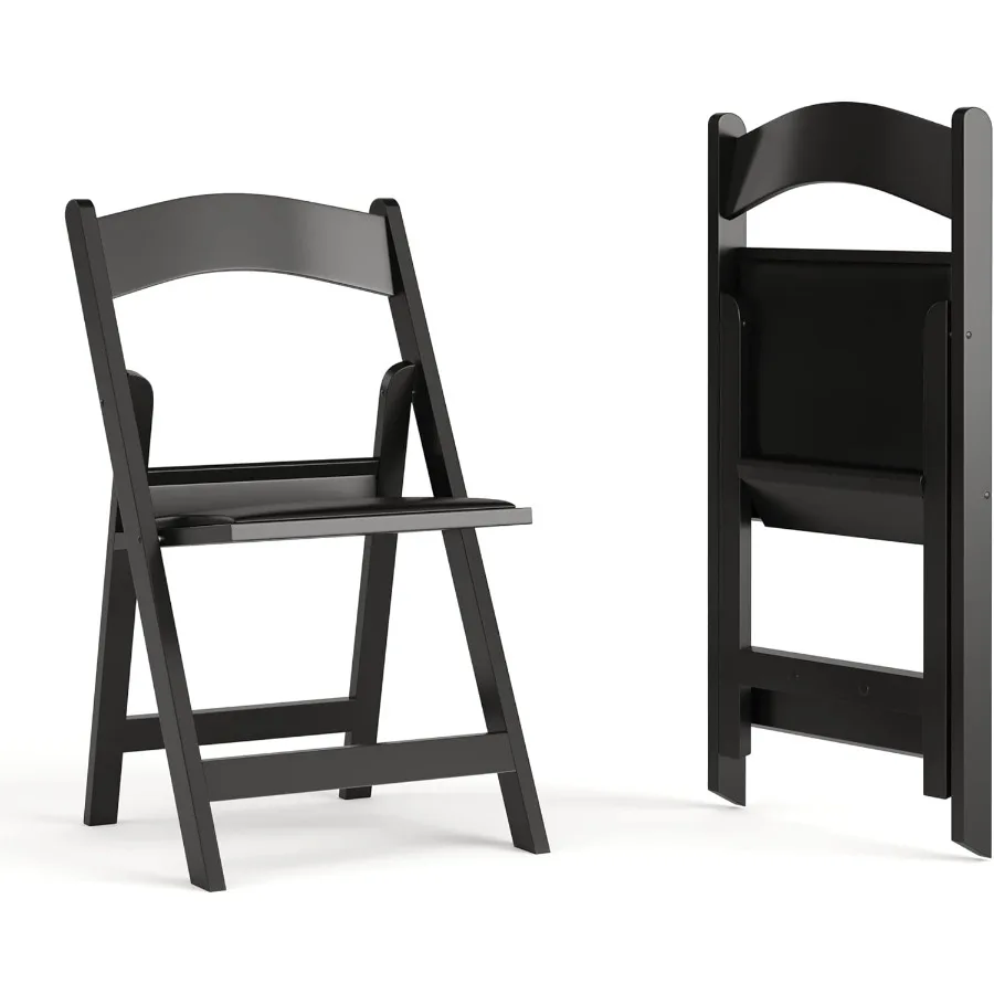 

Складной стул серии Hercules, черная смола, 2 шт., грузоподъемность 800 фунтов, удобный стул для мероприятий, легкий складной стул для O