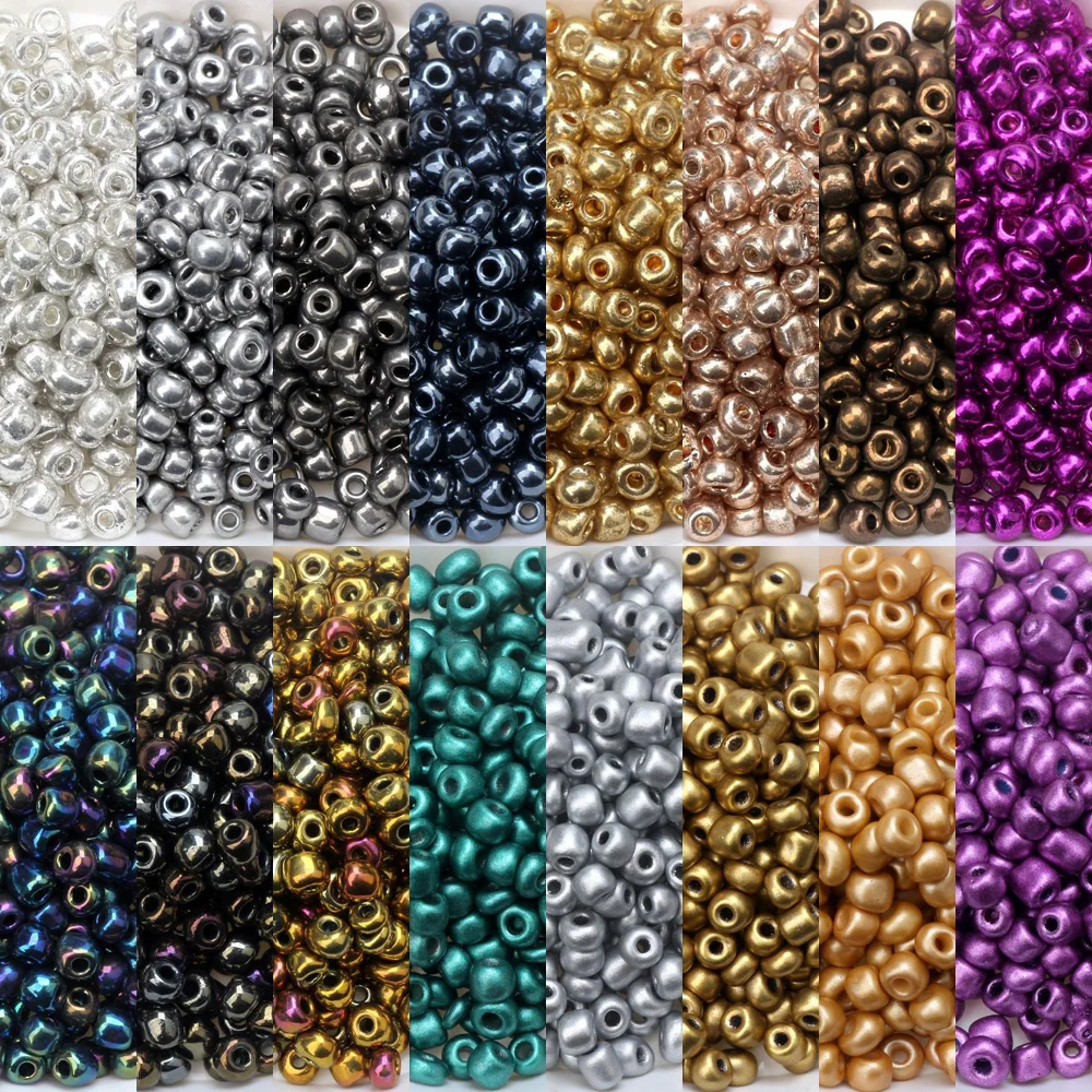 25g/Lot 4mm Baking Charm Paint Czech Glass Seed Bead DIY Bracelet Necklace Earring Washer Jewelry Making Accessories