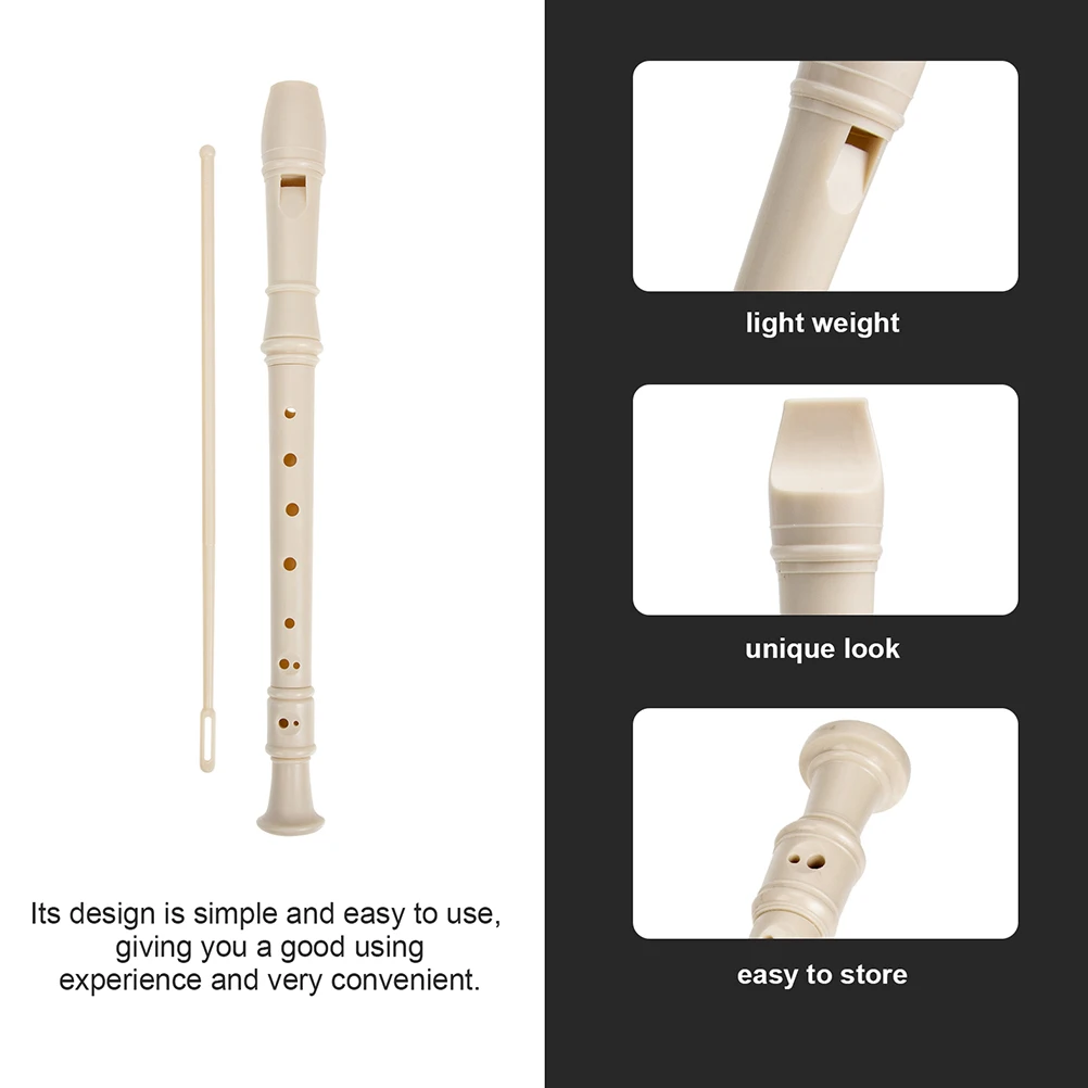 

8 Hole Resin Clarinet for Kids Beginner Lightweight Compact Wind Instrument Soprano Recorder Professional Children Woodwind