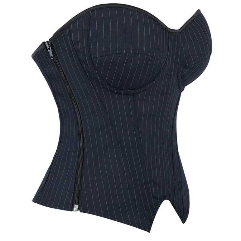 سستة مخطط مكتب سيدة مشد المرأة overالصدر بوستير أعلى ملابس داخلية التخسيس الخصر تشكيل Korset