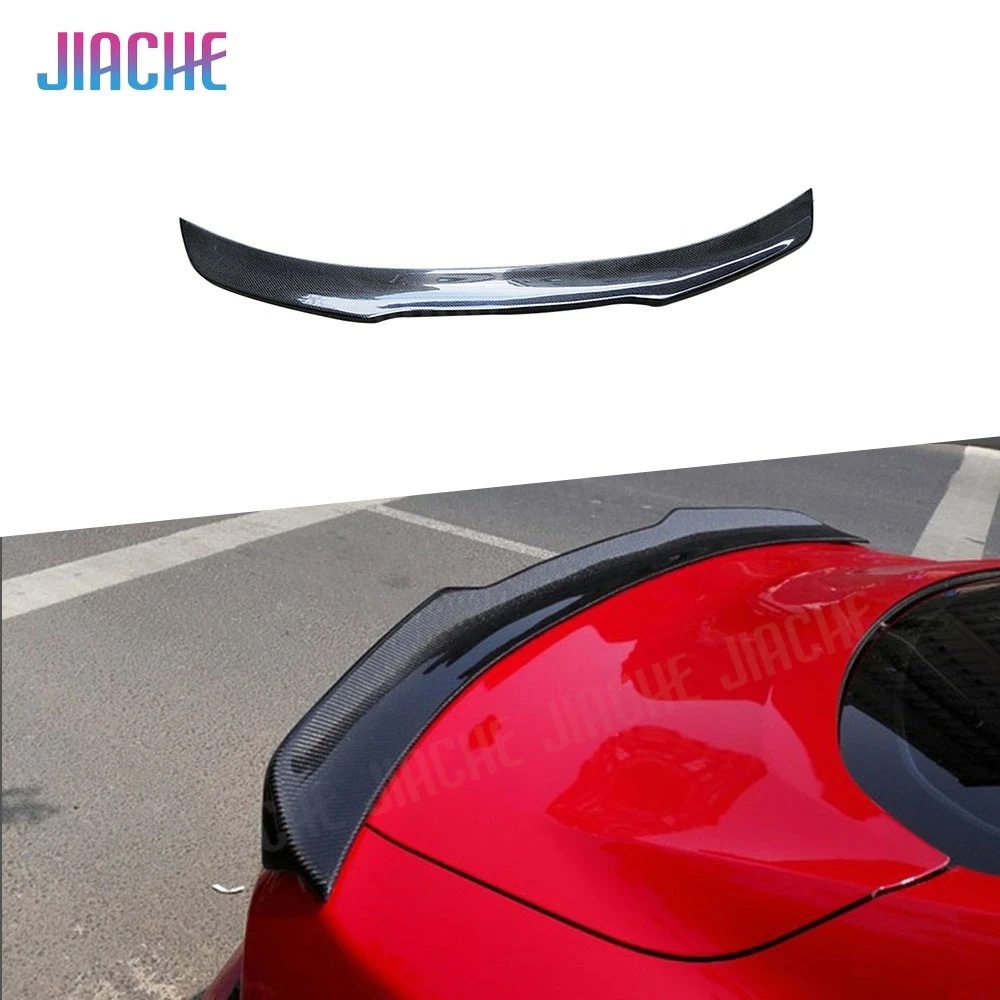 

Carbon Fiber Rear Lip Spoiler Wings For Ford Mustang GT V8 V6 GT350R Coupe 2015-2021 Duckbill Rear Trunk Wing Spoiler B Style