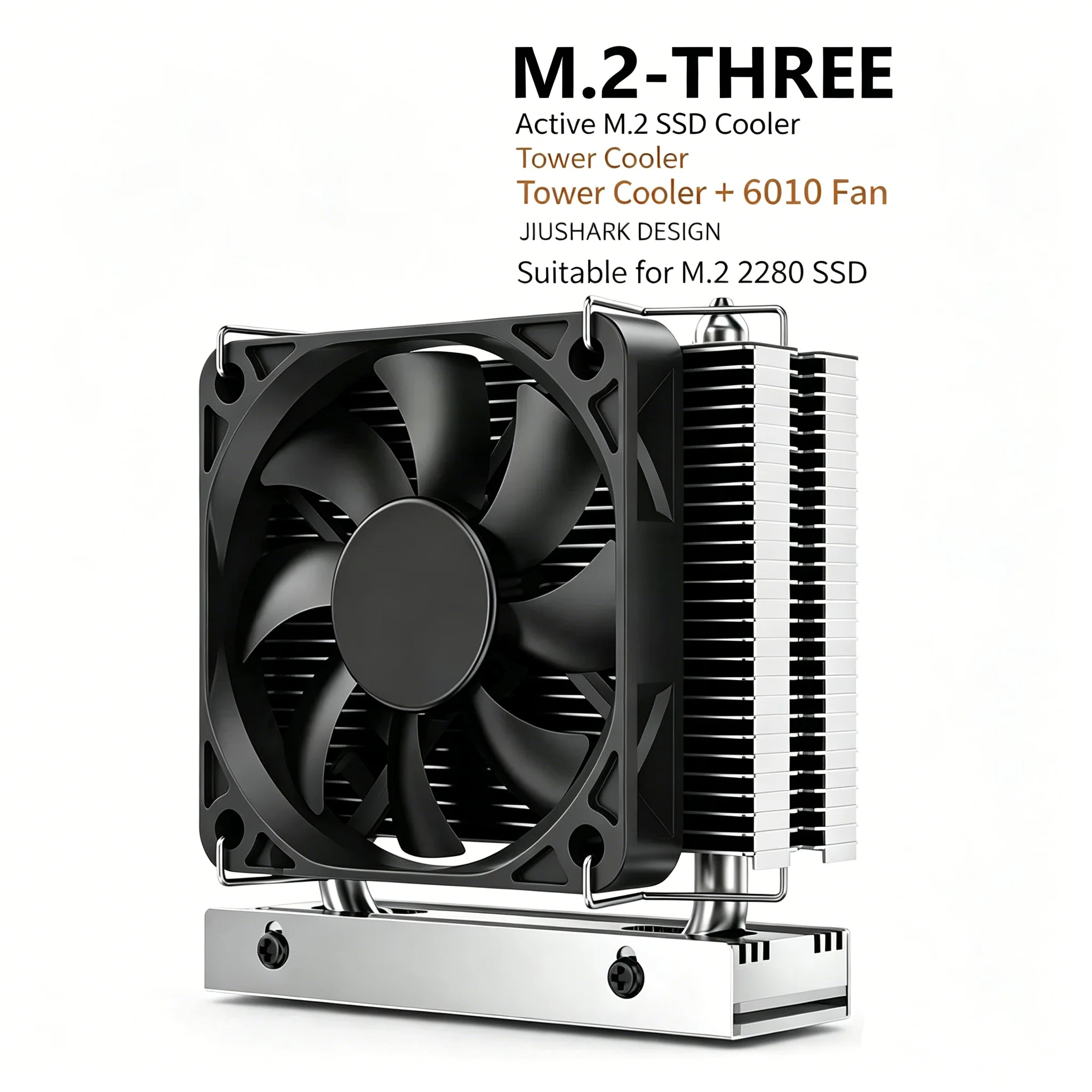 

M.2 2280 SSD Cooler Fan, PCIe 5.0, Aluminum, PWM, Ultra-Strong Heat Dissipation