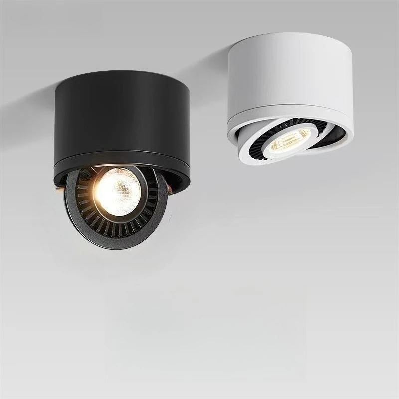 360 Degree Rotation LED Ceiling Downlight Dimmable 5W7W10W15W Surface Mounted Recessed Light