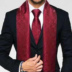 New Fashion Men sciarpa cravatta Set blu oro Jacquard Paisley seta autunno inverno Hanky gemello Casual Business scialle regalo Barry.Wang