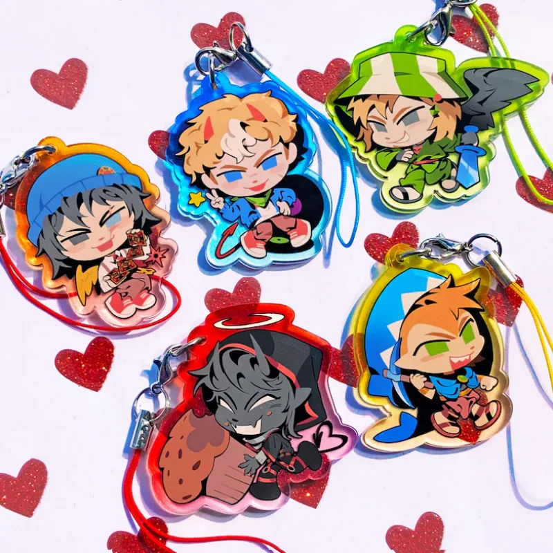 Dream SMP Acrylic Keychain DSMP Phone Charm Cute Chibi Character Pendant Bag Decoration Anime Style Gift for Fans