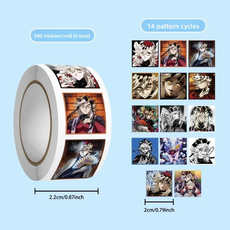 High-looking 2000 stickers Demon Slayer: Kimetsu no Yaiba children's roll stickers anime cute cartoon ledger decoration stickers