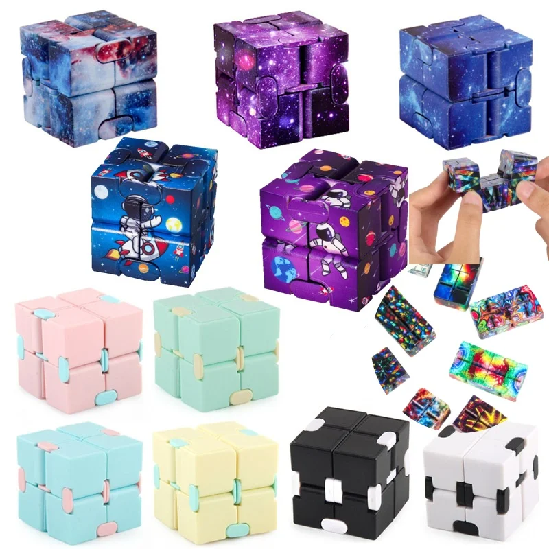 Creative Infinite Cube Magic Cube Office Flip Cubic Puzzle Fidgets Toy Autism Anti Stress Relief Stop Stress Reliever Autism Toy
