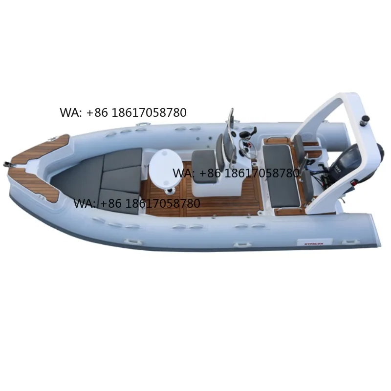 5.5m Catamaran Rubber Sailing Rowing Rigid Inflatable Boat with Engine