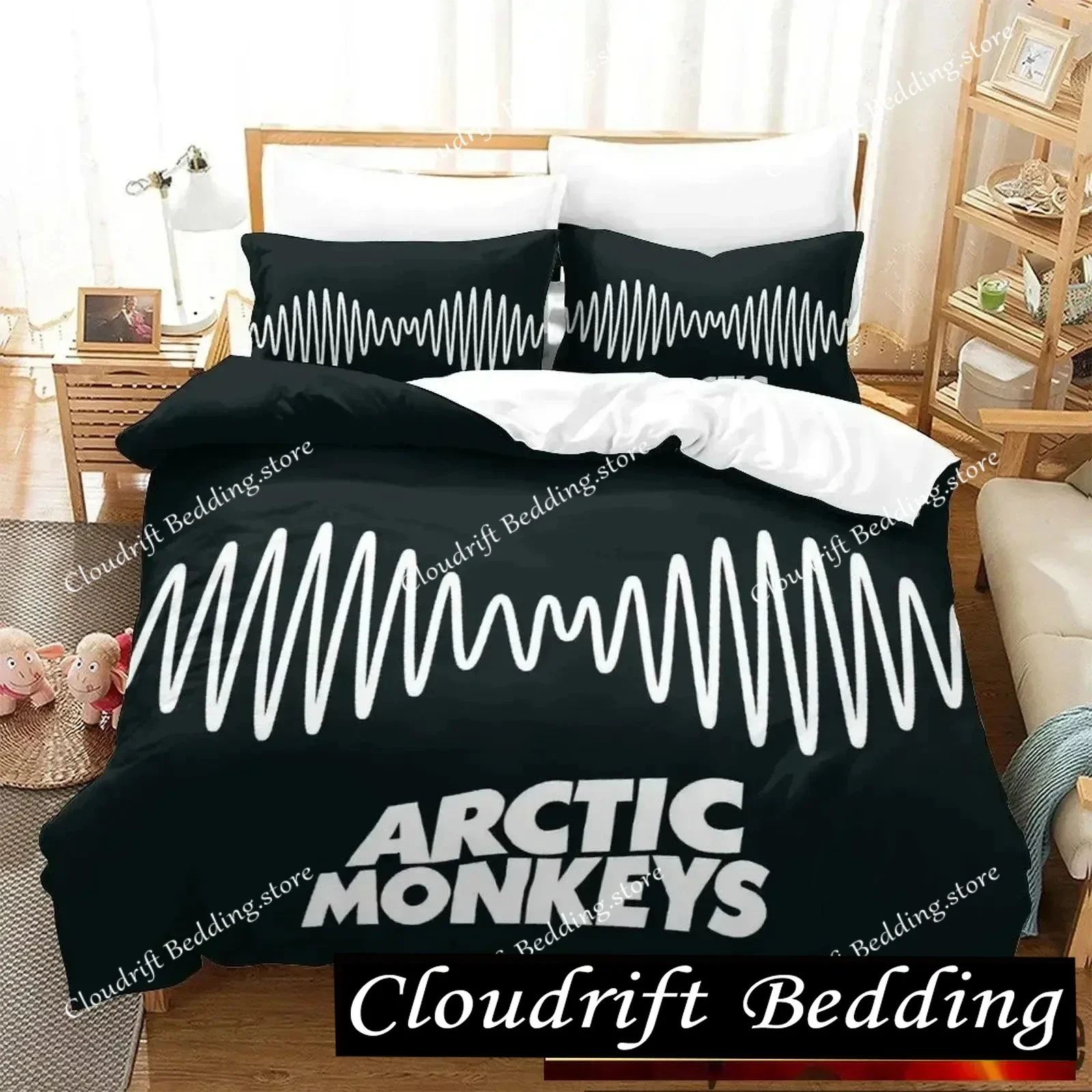 

New 3D Print Arctic Monkeys Band Bedding Set Duvet Cover Bed Set Quilt Cover Pillowcase Comforter king Queen Size Boys Adult