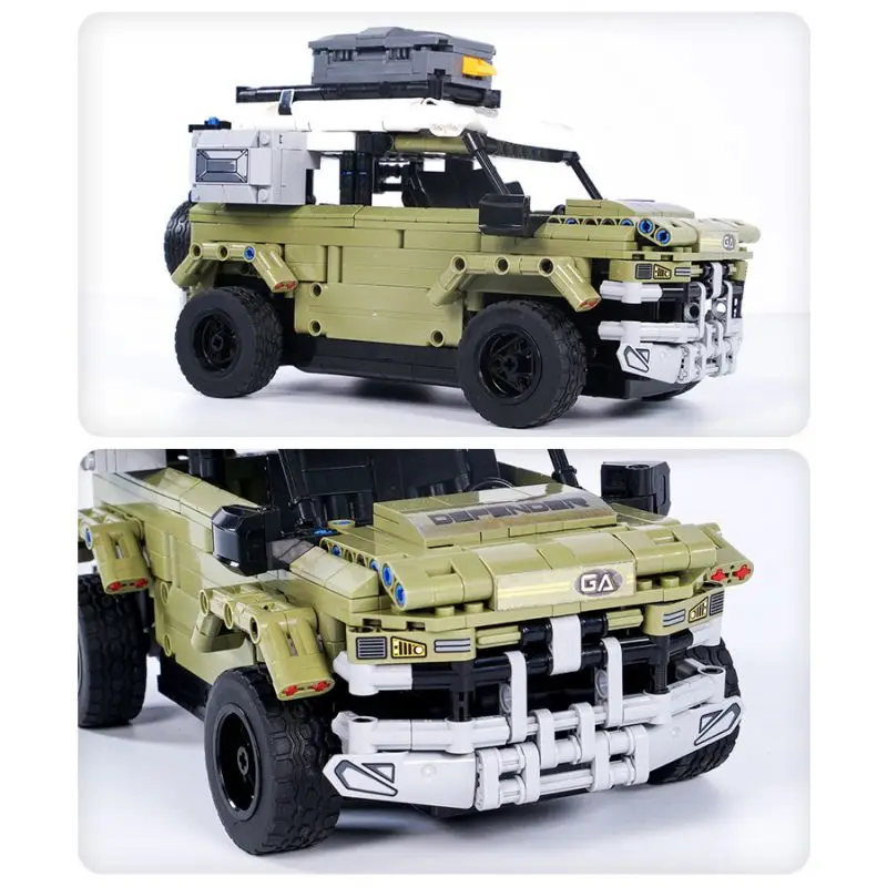956pcs RC Terreinwagen Technische Bouwstenen Afstandsbediening Zelf Asseble Bricks Jeep DIY Plastic Gebouw Auto Model gift