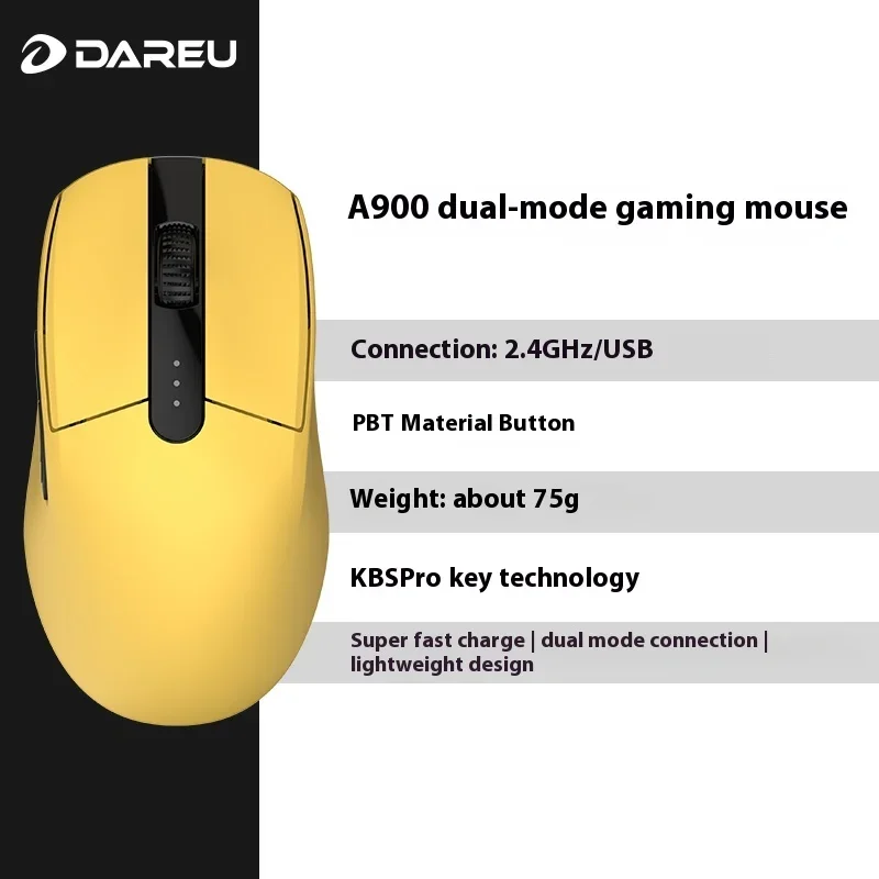 

Daryou A900 Dual-mode Wireless Mouse, Esports Game Specific Computer, Eating Chicken Macro Programming Mouse, Male And Female Gi