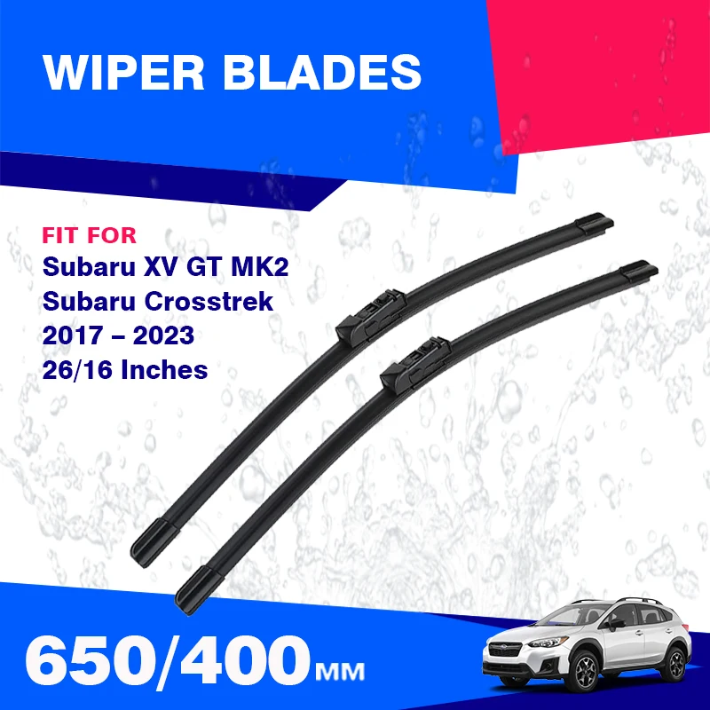 Front Wiper Blades Set For Subaru Crosstrek XV GK GT 2017 - 2023 Impreza Hybrid e-BOXER Brushes Windshield Windscreen Window