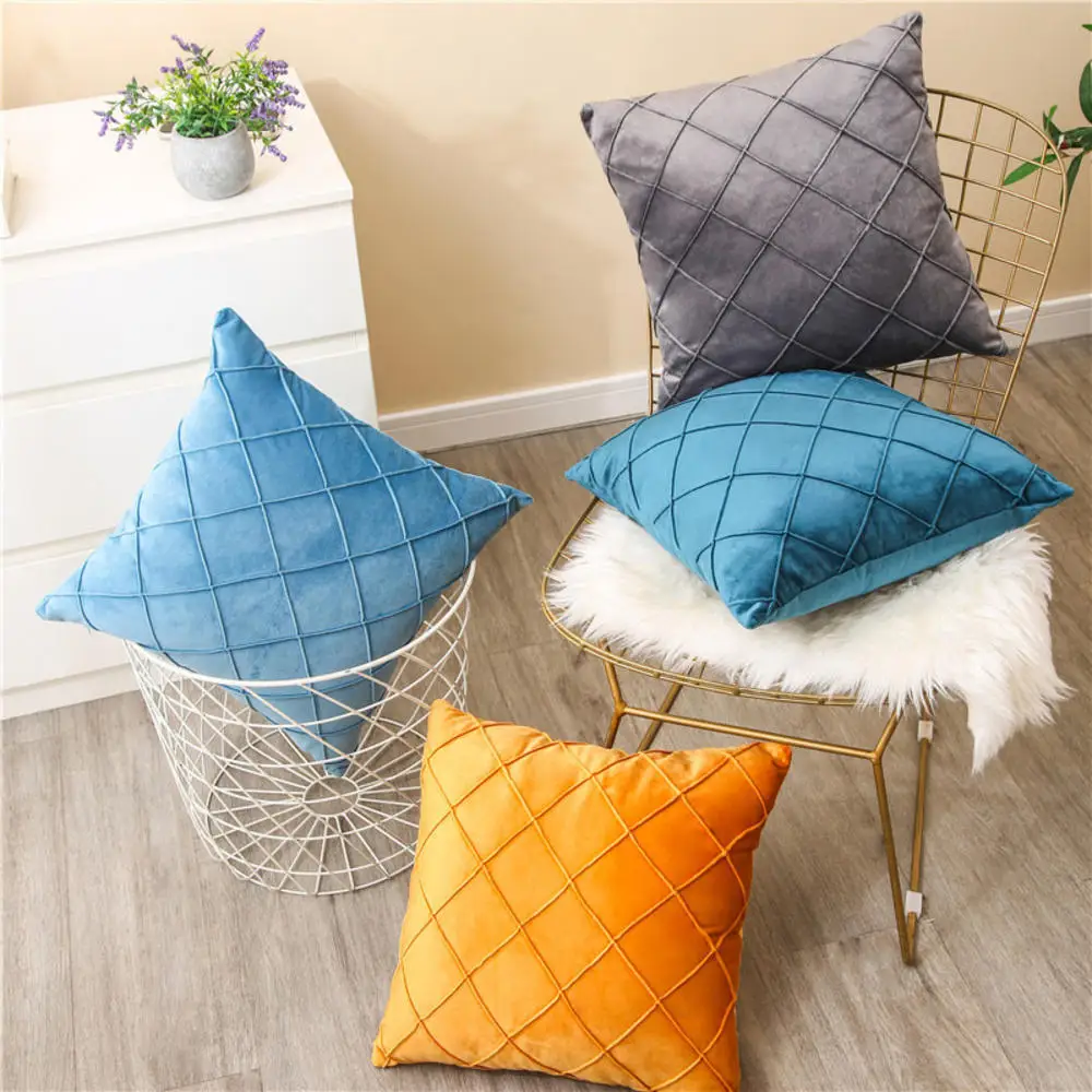 

Velvet Throw Pillow Cover 45x45cm Nordic Modern Solid Color Cushion Cover for Living Room Sofa Seat Home Decoration Pillowcase